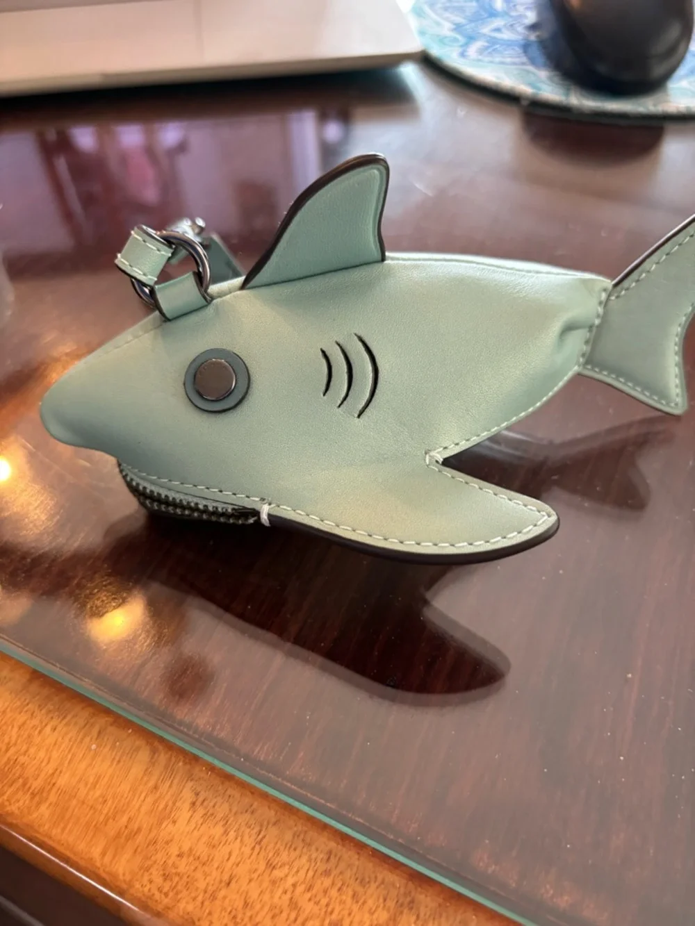 Coach Shark Coin Case Bag Charm - Picture 9 of 10